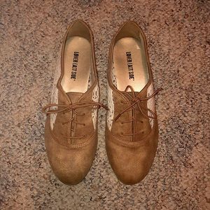 Lower East Side Oxfords Brown Suede With Lace